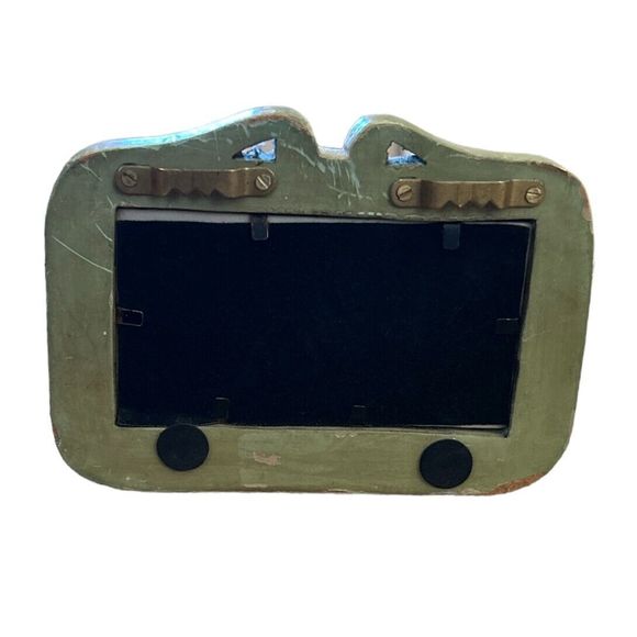 Rustic Wood and Ceramic Wall Key Holder with Hooks - Picture 4 of 4